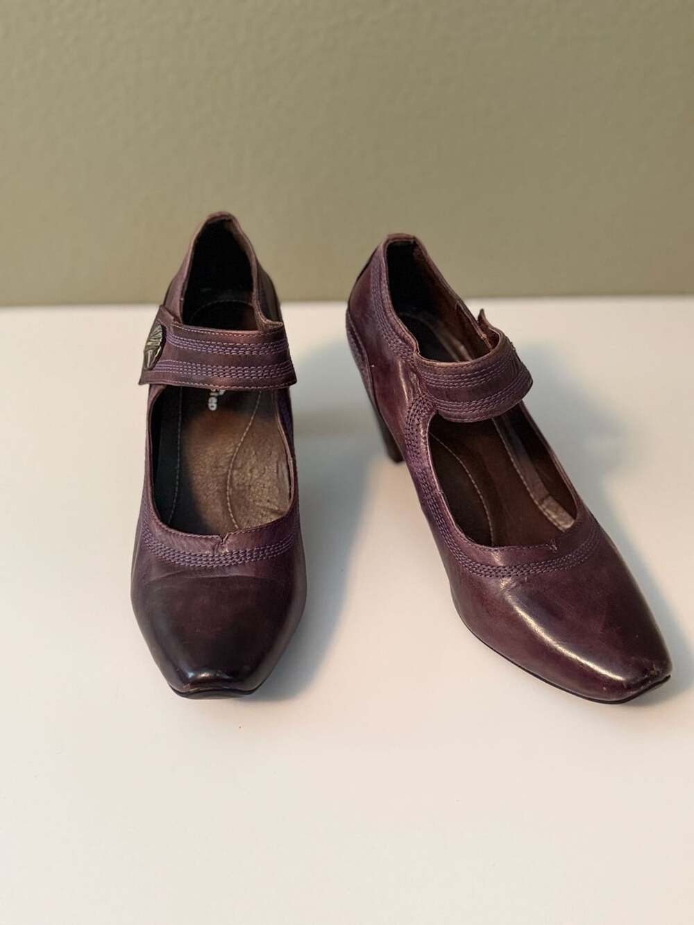 Spring Step Jubilee Size 38 Purple Leather Mary Jane